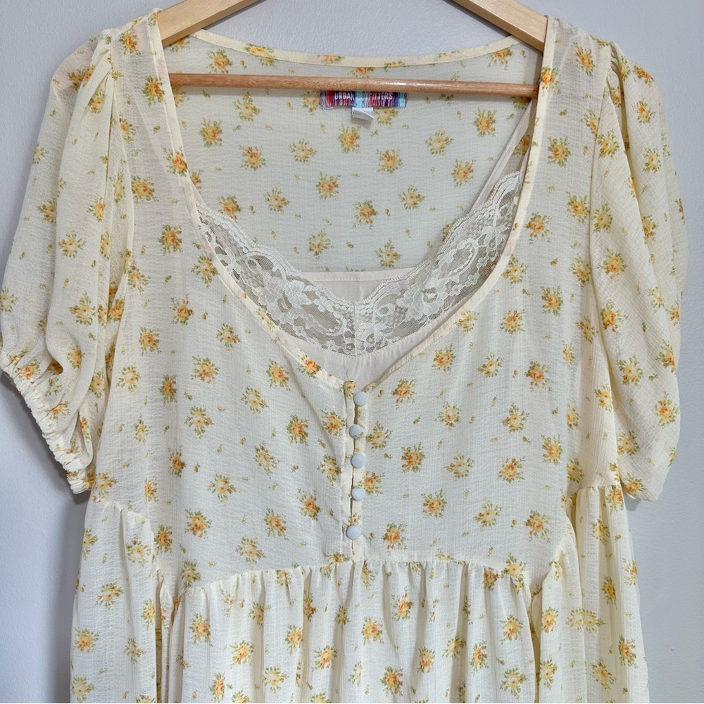 Urban Outfitters Cecilia Babydoll Mini Dress with Removable Slip — Size M - Picture 3 of 6